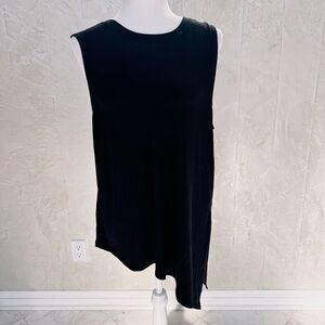 Athleta Black Sleeveless Asymmetrical Top